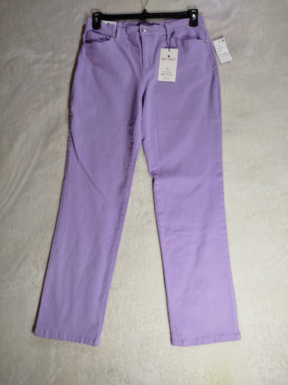 Gloria Vanderbilt Women’s Lavender Straight Leg Pants Size 8S New - Picture 2 of 10